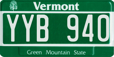 VT license plate YYB940