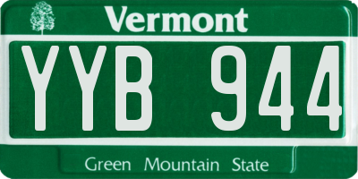 VT license plate YYB944
