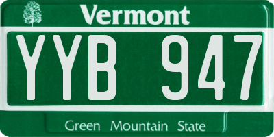VT license plate YYB947
