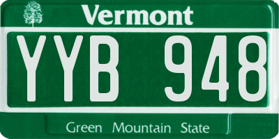 VT license plate YYB948