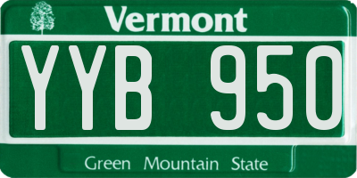 VT license plate YYB950