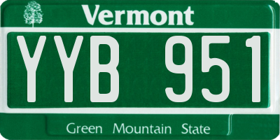 VT license plate YYB951