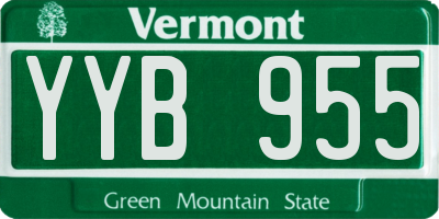 VT license plate YYB955