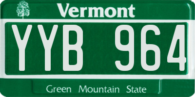 VT license plate YYB964