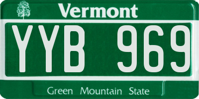 VT license plate YYB969
