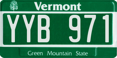 VT license plate YYB971
