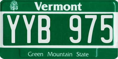 VT license plate YYB975
