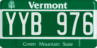 VT license plate YYB976