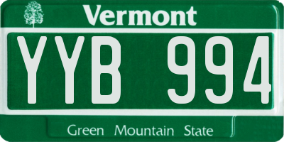 VT license plate YYB994