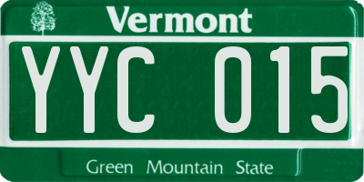VT license plate YYC015