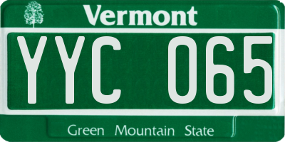 VT license plate YYC065