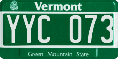 VT license plate YYC073
