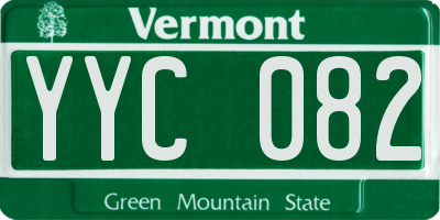 VT license plate YYC082