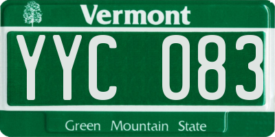 VT license plate YYC083