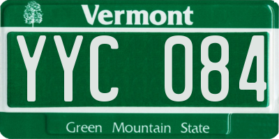VT license plate YYC084