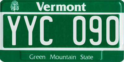 VT license plate YYC090