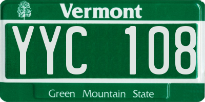 VT license plate YYC108