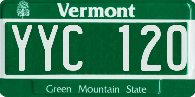 VT license plate YYC120
