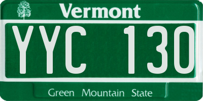 VT license plate YYC130