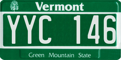 VT license plate YYC146