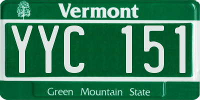 VT license plate YYC151