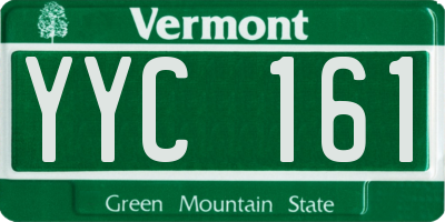 VT license plate YYC161