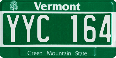VT license plate YYC164
