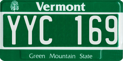 VT license plate YYC169