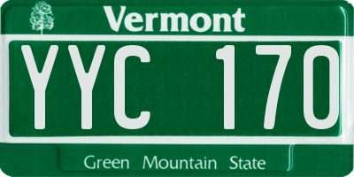 VT license plate YYC170