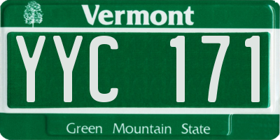 VT license plate YYC171