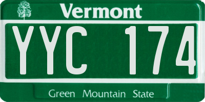 VT license plate YYC174
