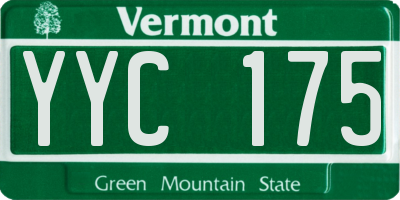 VT license plate YYC175
