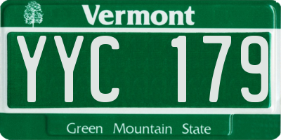 VT license plate YYC179