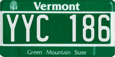 VT license plate YYC186