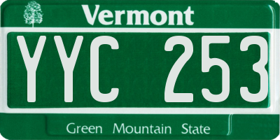 VT license plate YYC253