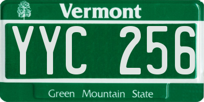 VT license plate YYC256