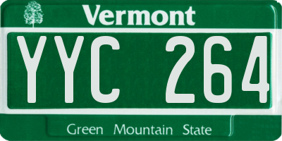 VT license plate YYC264