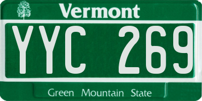 VT license plate YYC269
