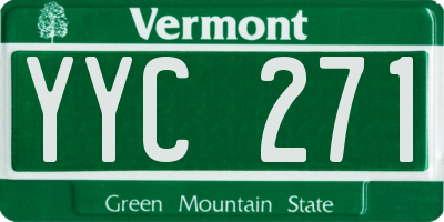 VT license plate YYC271