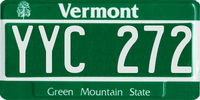 VT license plate YYC272