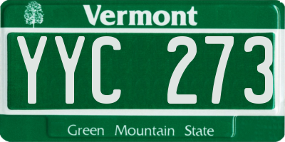 VT license plate YYC273