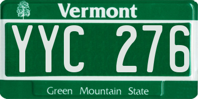 VT license plate YYC276