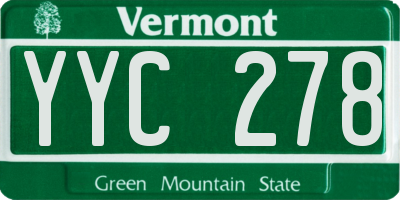 VT license plate YYC278