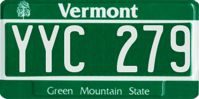 VT license plate YYC279