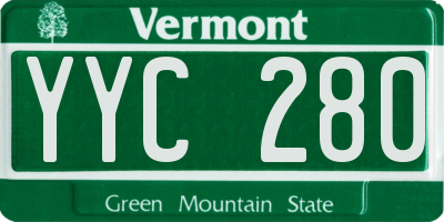 VT license plate YYC280