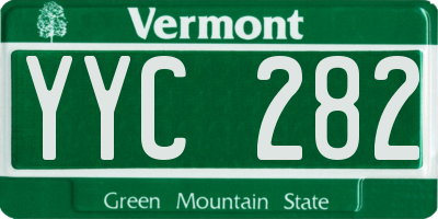 VT license plate YYC282