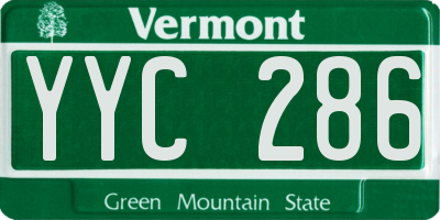 VT license plate YYC286
