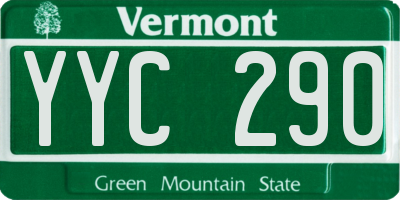 VT license plate YYC290