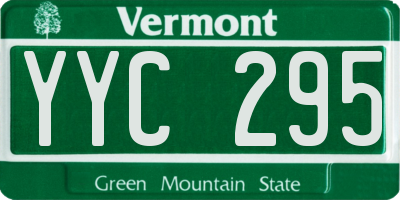 VT license plate YYC295