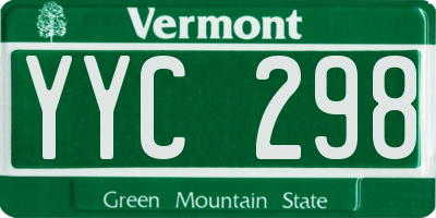 VT license plate YYC298
